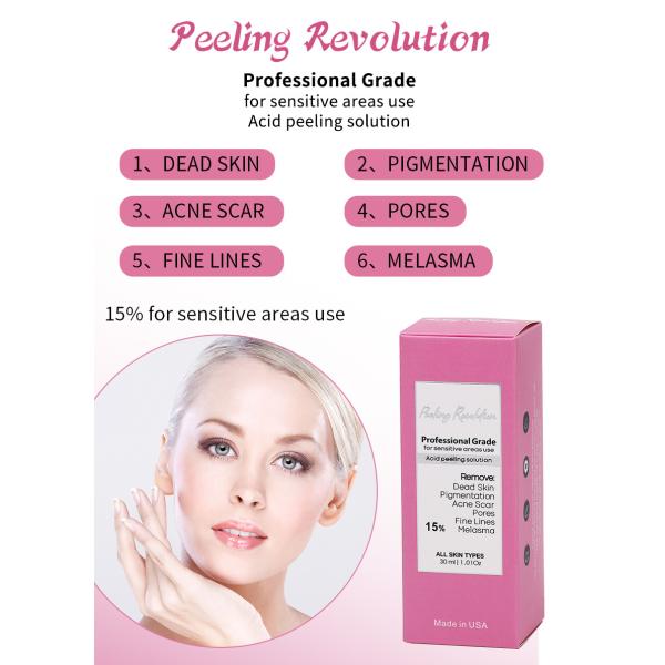 Skin Exfoliating Serum Highly Effective OEM 15% Skin Peeling Solution