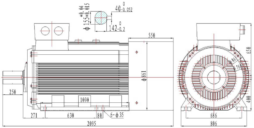 Альтернатор 1000kw 500rpm IP54 IP55 IP68 постоянного магнита топлива свободный