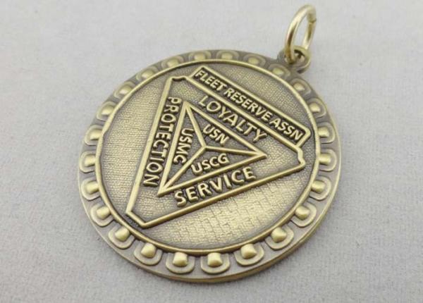 35mm Loyalty Die Cast Medals By Brass Stamped Without Enamel For Gift