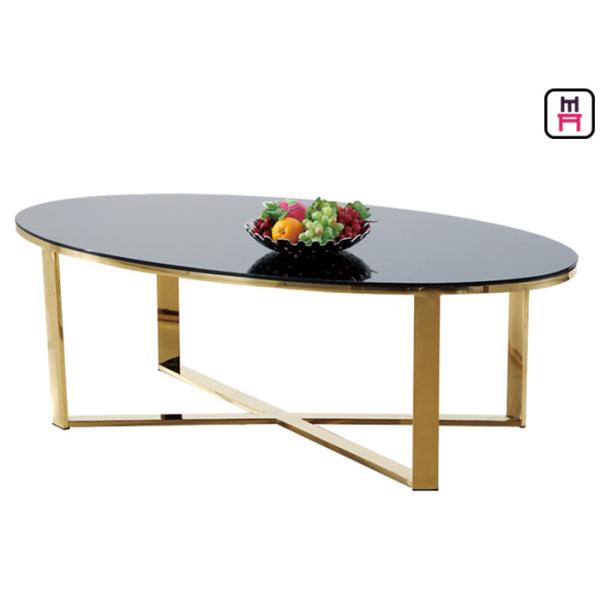 Закаленное стекло/овальное прямоугольное мраморное основание нержавеющей стали ф