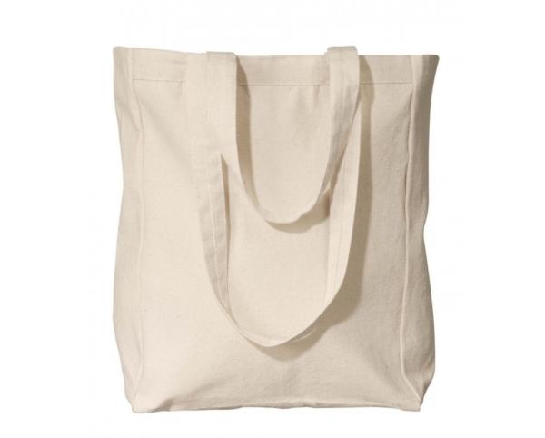 6oz Lightweight Canvas Cotton Shopping Bags , Womens Cloth Tote Bags