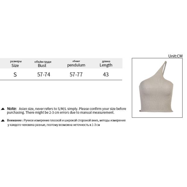 Short Style Wool Weave Oblique Shoulder Back Heart Blouse T Shirt Woman