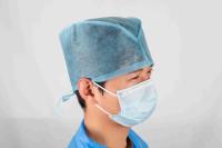 Médico y enfermera Sombrero médico con corbata hecha a máquina en la espalda