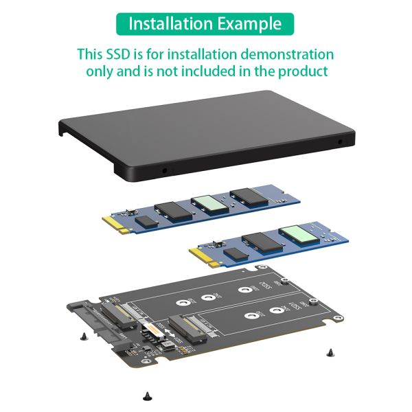 Dual M.2 B Key/B&M Key SSD to 2.5