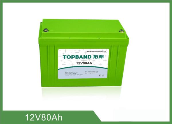 Durable LiFePO4 Deep Cycle Marine Battery 12V80Ah Prismatic Cell Series Connection
