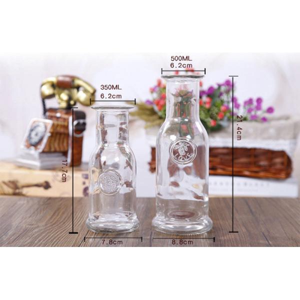 Бутылки сока судомойки безопасные пустые, бутылка широкого рта чая со льдом стеклянная