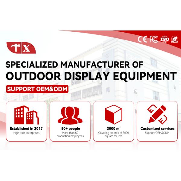 Señalización digital para exteriores de 55 pulgadas con 3000 cd de brillo, relación de aspecto 16:9 y 1 año de garantía