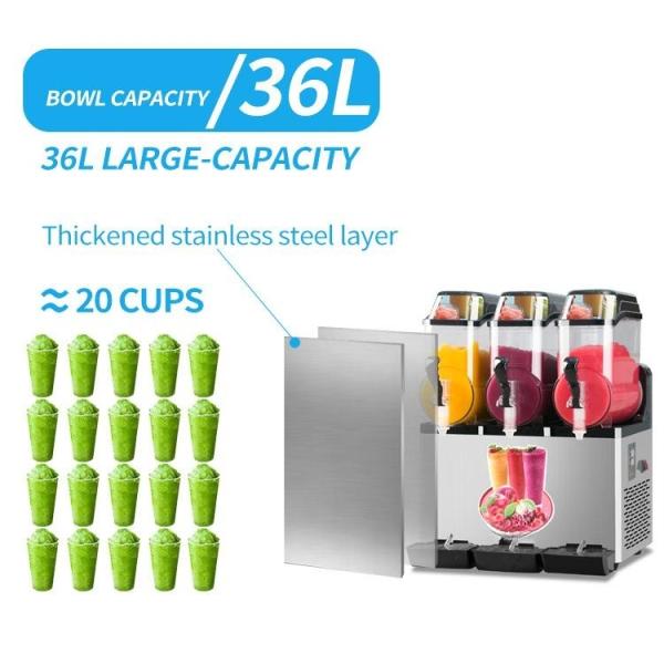 Industrial Size 620*670*840mm Automation Slush Machine with 2 Tank Slush Ice Machine