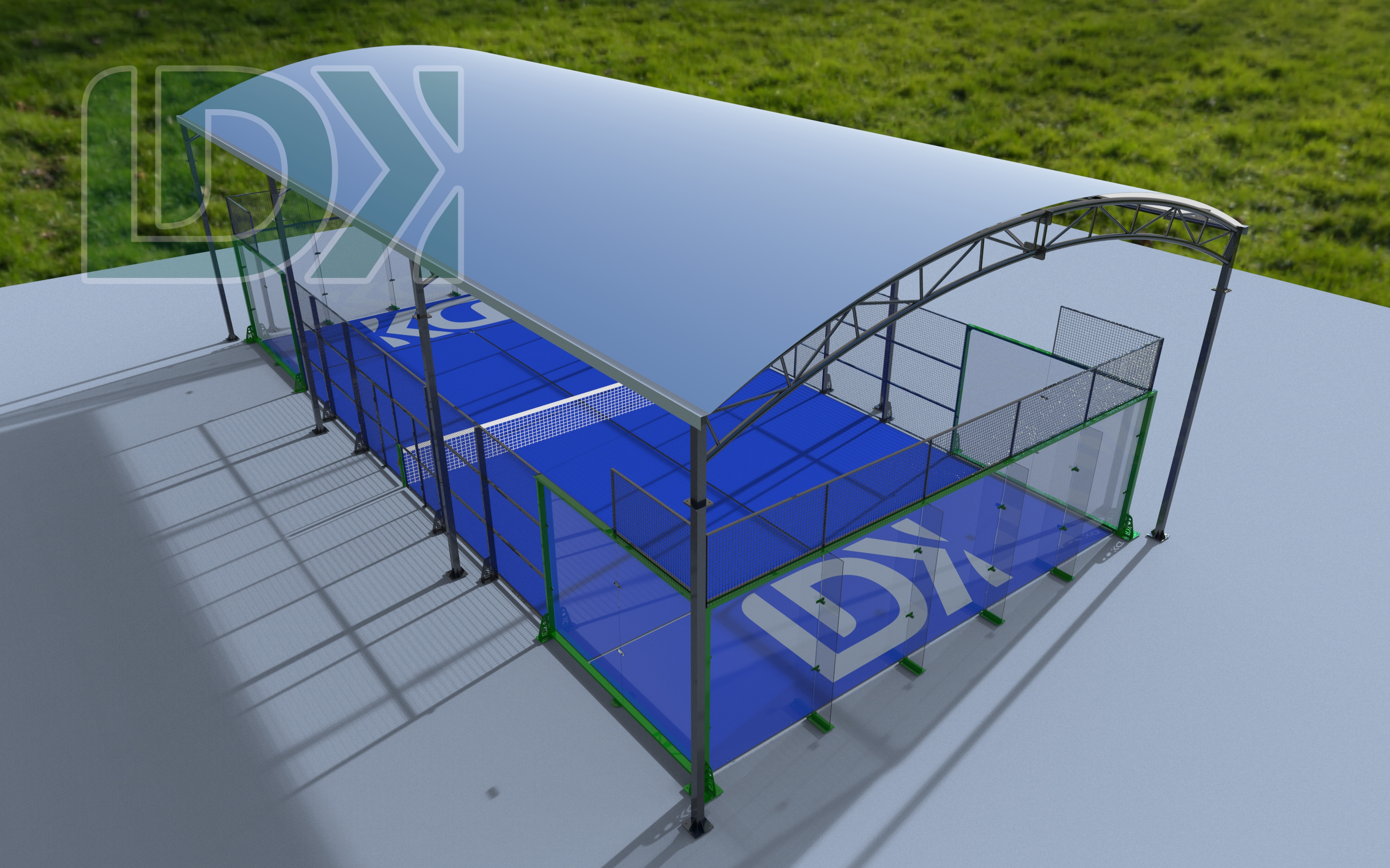 Clubs Schools High Strength Covered Padel Court Outdoor With Resistant Roof