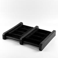 Outils noirs de toilettage de cheval, brosse plate de tapis d'épurateur de botte pour le nettoyage