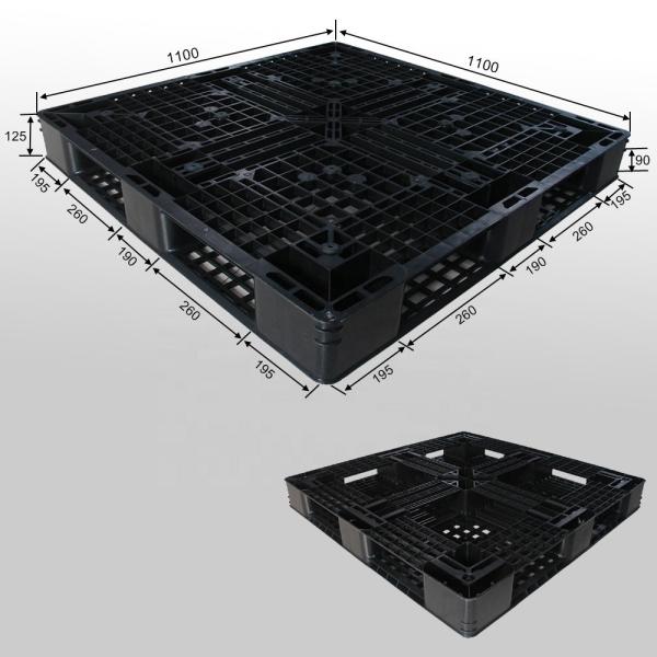Recycled Plastic Pallet Dimensions in Philippines Single Faced Style No Racking