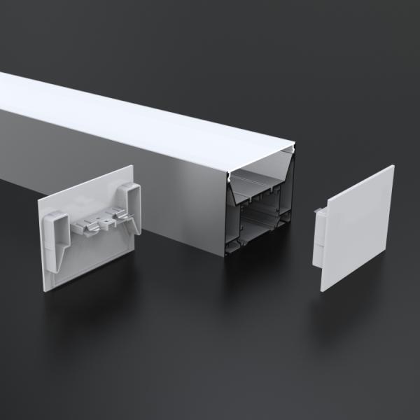 100mm x 75mm приостанавливанный серебр профиля СИД алюминиевый для кино кухонного шкафа