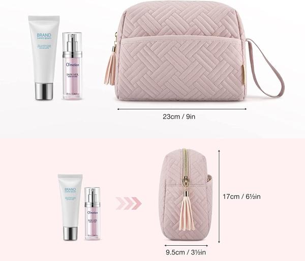 Toiletry Smooth Zipper Cosmetic Bag Water Resistant For Travel