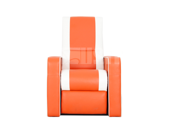 Софы Реклинер ПУ цвет кожаной электрической оранжевый с лампой чтения для кино ВИП