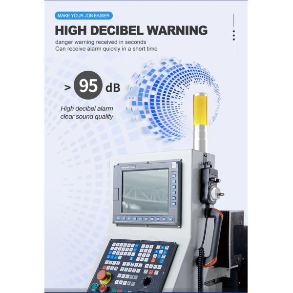 Lampe d'avertissement à LED stable pour machine-outil, pour une lueur verte et une protection anticorrosion