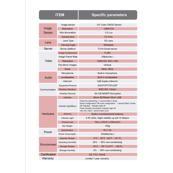 WIFI IP CAMERA NIP 55AI 1280X720