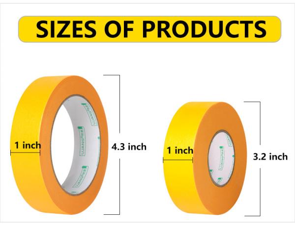 China Supplier Yellow Rice Paper Automotive Acrylic Adhesive Painter Washi Masking Tape