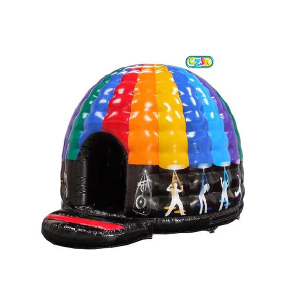 Amazing Disco Inflatable Bounce House Castle With 0.55mm PVC Material