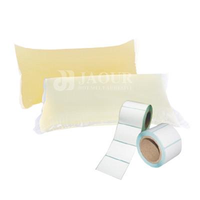 A borracha de papel térmica das etiquetas baseou o derretimento quente contínuo branco e claro PSA