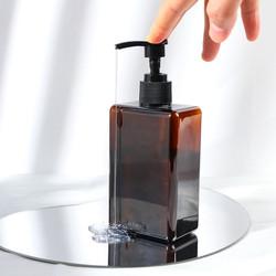 High Capacity Shampoo PET Bottle Screen Printing Amber Cosmetic