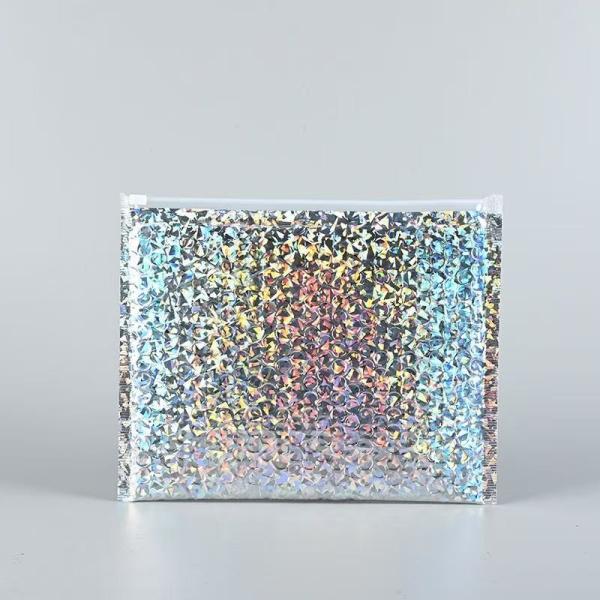 Zipper Seal Silver Foil Metallic Padded Envelopes Holographic Bubble Mailers