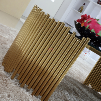 Закаленная форма стеклянного верхнего журнального стола нержавеющей стали овальная для дома кофейни