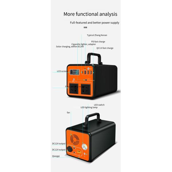 220 В портативная электростанция для кемпинга автономное управление 500 Вт быстрая зарядка батарея для хранения энергии