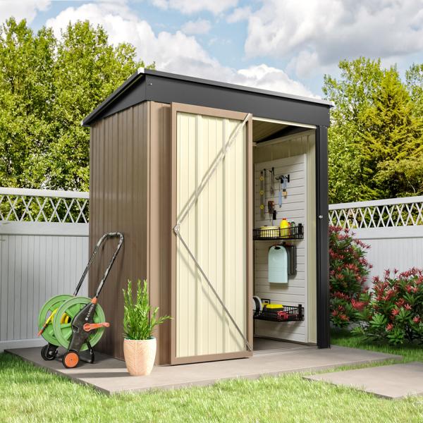 Waterproof Metal Storage Shed Steel Garden House Color Steel Plate Galvanized Steel