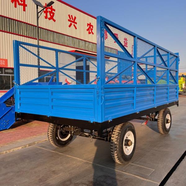 7 Ton Farm Trailer Thickened Steel Beam Transporter Rust Proof