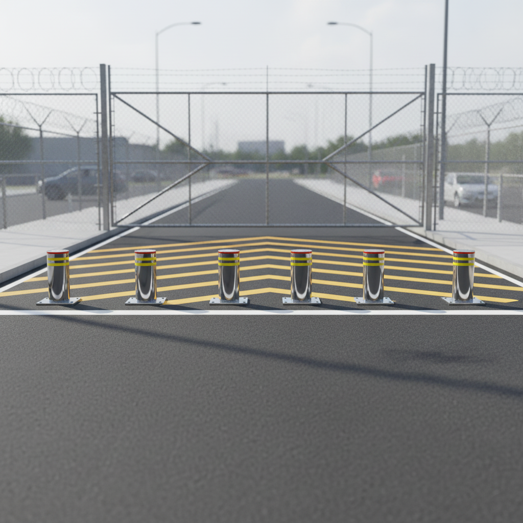 Fall Time Less Than 2 Seconds Adjustable Rising Security Bollards Over 60 Kilograms Designed For Effective Traffic Management And Security