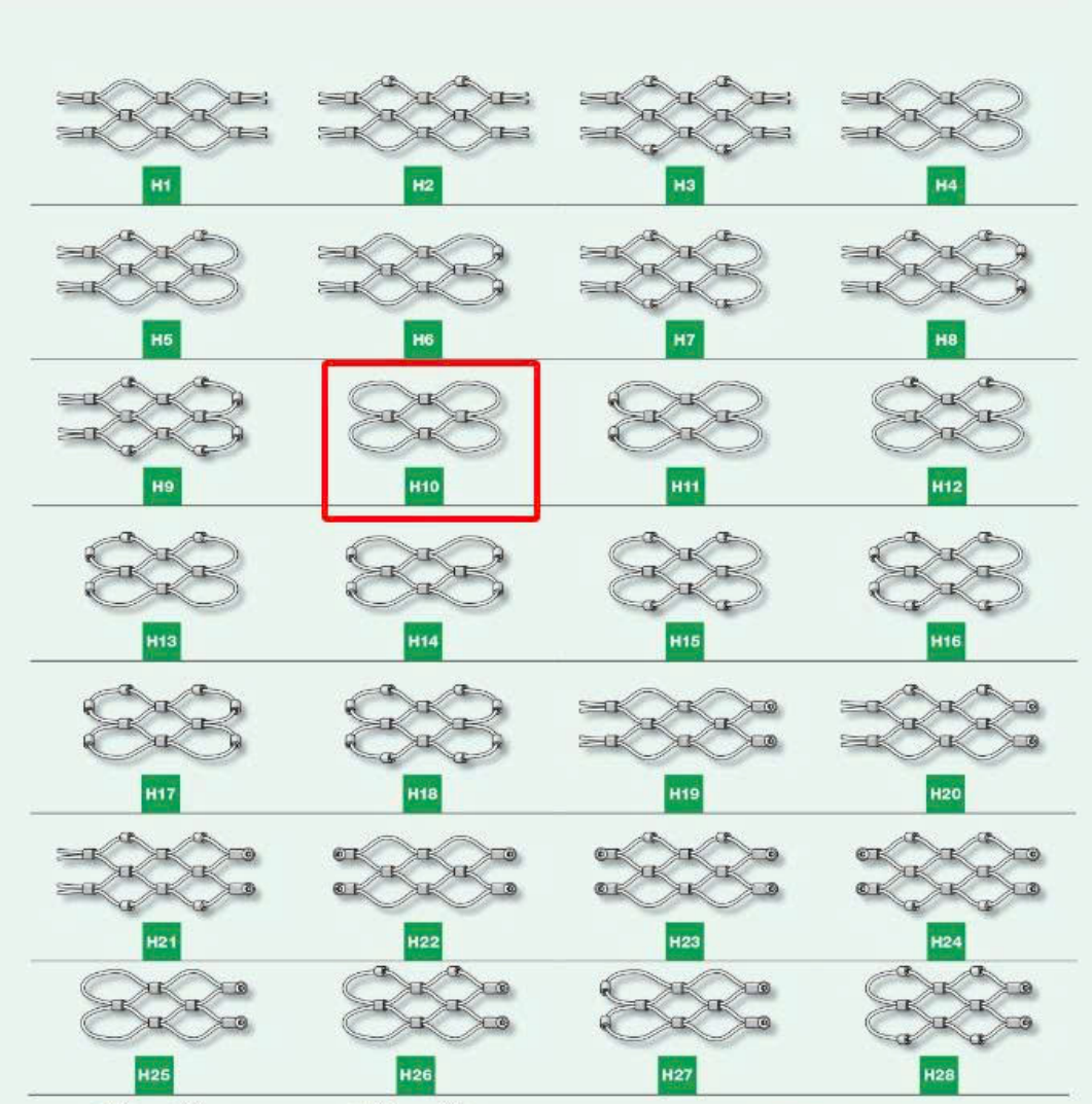 Custom Ferrule Type Inox 316 Wire Rope Net Flexible Stainless Steel Cable Webnet X Tend Mesh