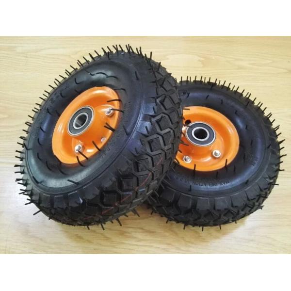 10 Inch Pneumatic Trolley Wheels 350 4  6PR Rubber Pneumatic Wheels For Garden