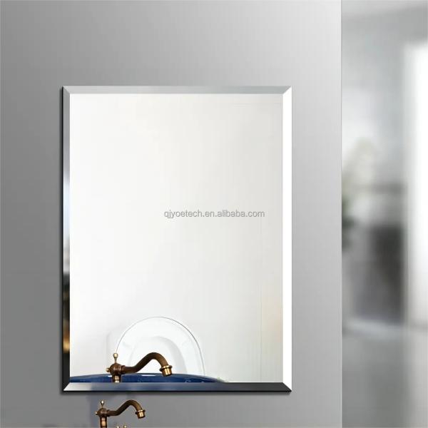 Edge pencil edge Silver Glass Mirror Graphic Design Solution for Magnifying Bathroom