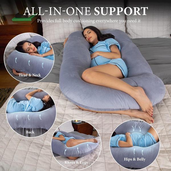 Marine Pattern Pregnancy Pillows U-Shape Full Body Pillow for Maternity Sleeping 1.5-2 Kg