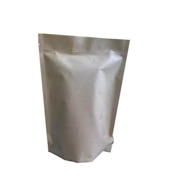 Food Grade Stand Up Kraft Paper Zipper Bag With Clear Window