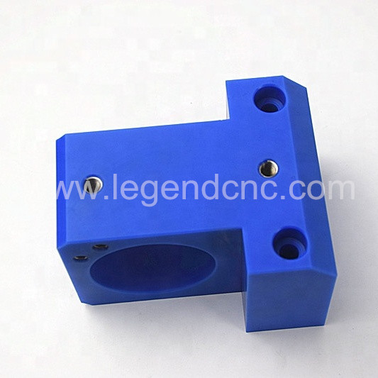 Blue CNC Milling Components , Nylon Parts Custom CNC Milling
