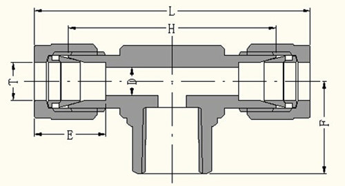 Oil Threaded 316L Tee Stainless Steel Pipe Fittings