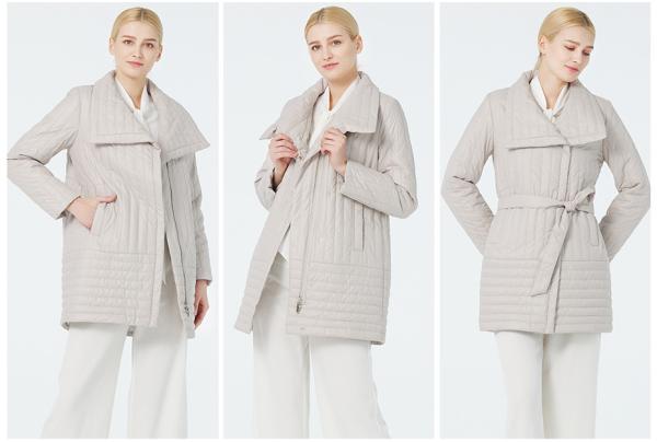 Autumn Winter Lightweight Down Coat Ash Pink Womens Light Puffer