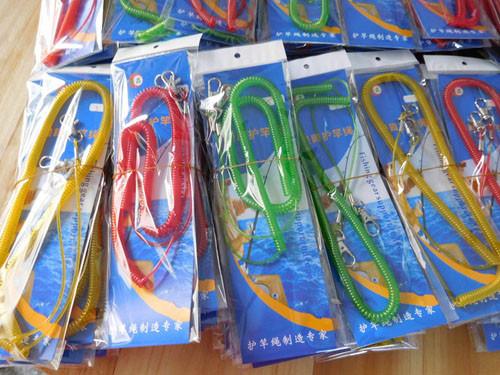Fly fishing accessory translucent blue eco-friendly PU material retention rope coil leash