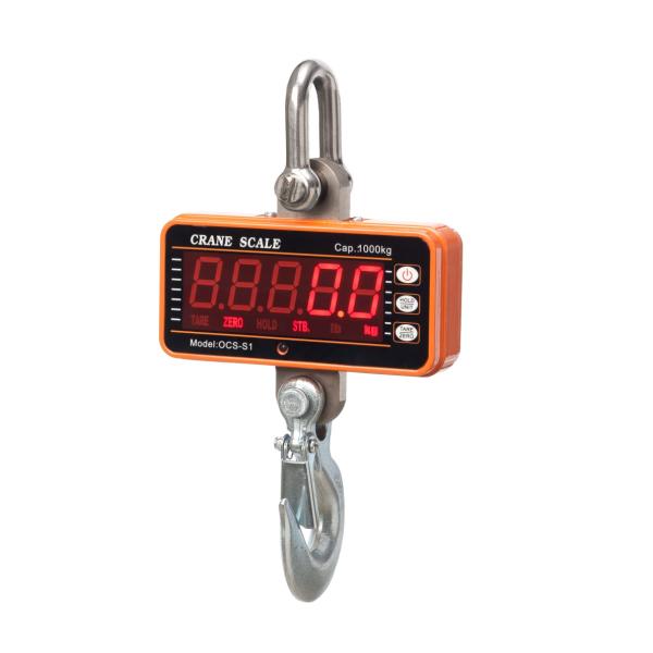 Portable LED Display Electronic Crane Scales Stainless Steel Shackle 500kg
