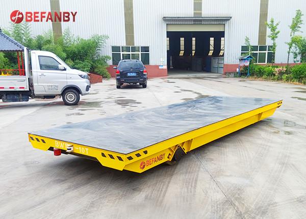 Heavy Duty Trackless Transfer Cart 10 Ton For Steel Plant