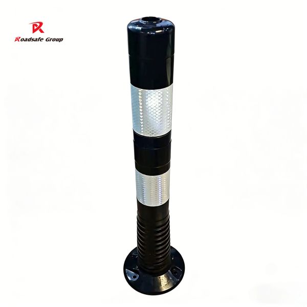 Manufacturers' PU 750mm Warning Spring Post  Flexible Traffic Bollard Reflective Road Delineator Post 