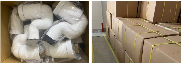 White PP Bathroom Pipe Connection Pipe Toilet Accessory Bathtub Pipe Drainage Water Trap