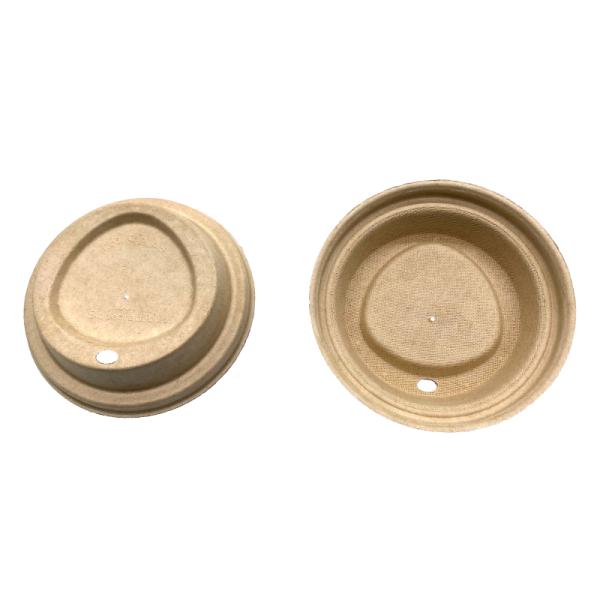 Leakproof Compostable Sugarcane Bagasse Coffee Cup Cap