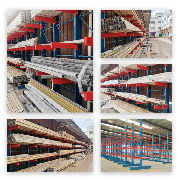 Customized Color Heavy Duty Cantilever Racking Metal Garage Shelves For Warehouse
