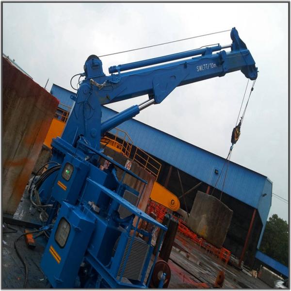 Hydraulic Telescoping  Boom Crane with ABS certificate Marine ship deck crane