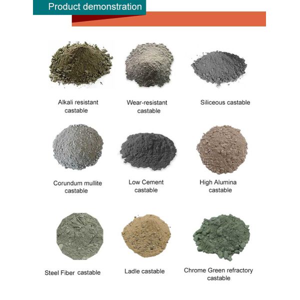 High Temperature Castable Refractory Cement Unshaped Clay Refractory Castables