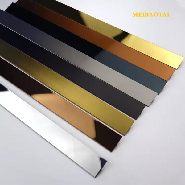 10FT Length Stainless Steel Tile Trim Decorative Profile T Shaped 304 Grade For Wall
