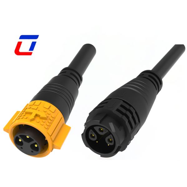 M19 3+2 Pin Inline Waterproof Connector Push Lock Power Signal Connector Factory
