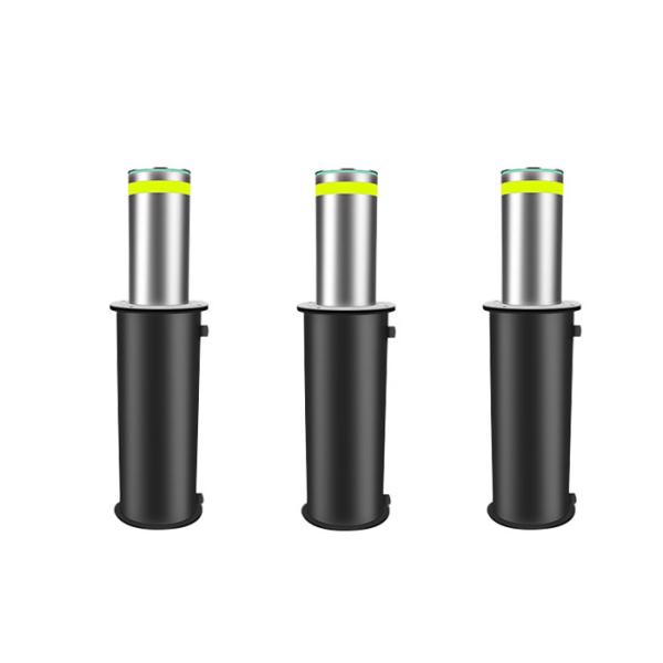 PLC Controlled 300W Integrated Power 8K Mirror Surface Hydraulic Rising Bollards for Traffic Control